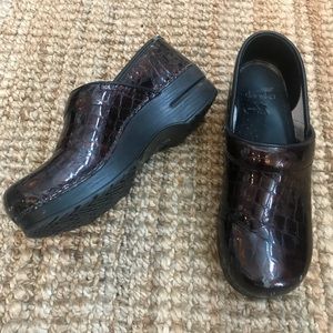 Dansko Clogs Professional Shoes Red Leather 39